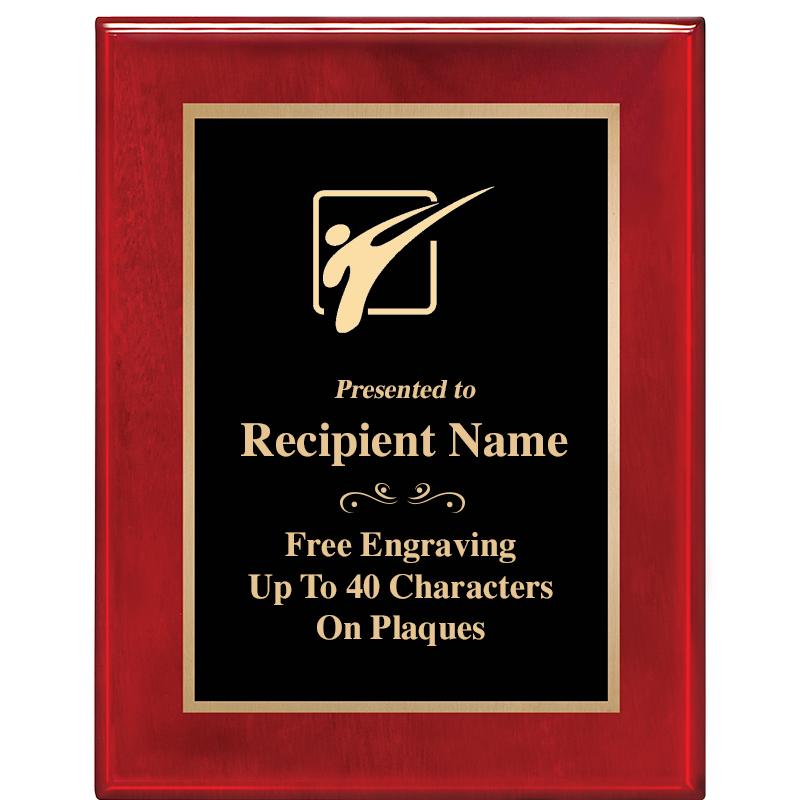 7 X 9 GLOSSED ROSEWOOD PLAQUE