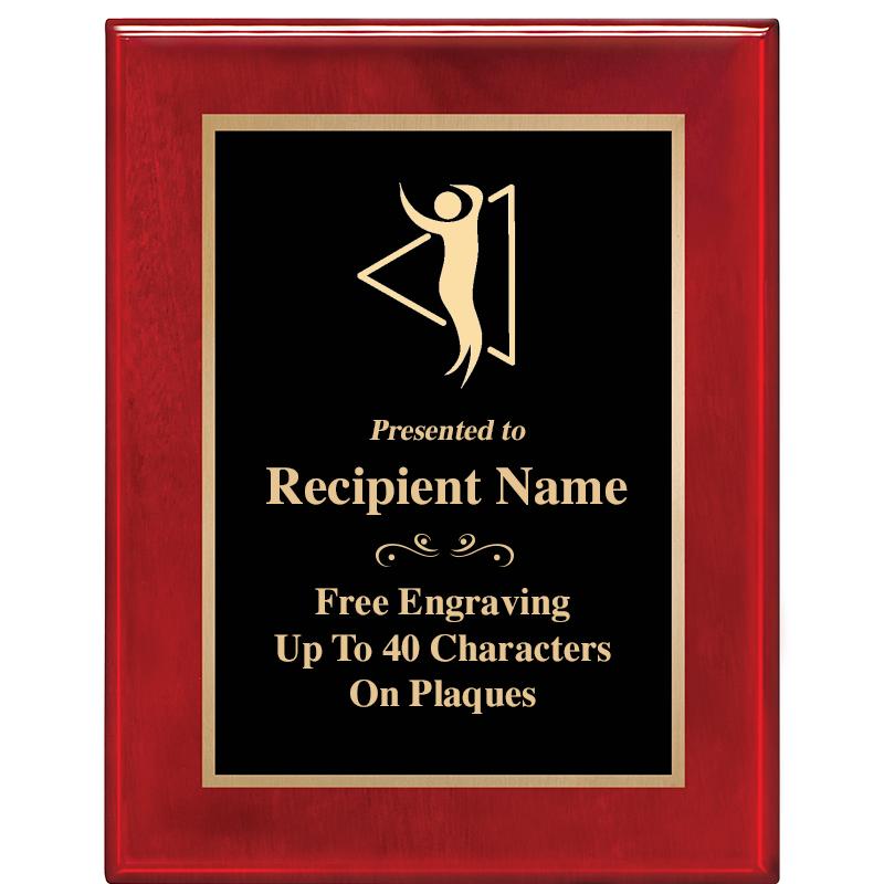 7 X 9 GLOSSED ROSEWOOD PLAQUE