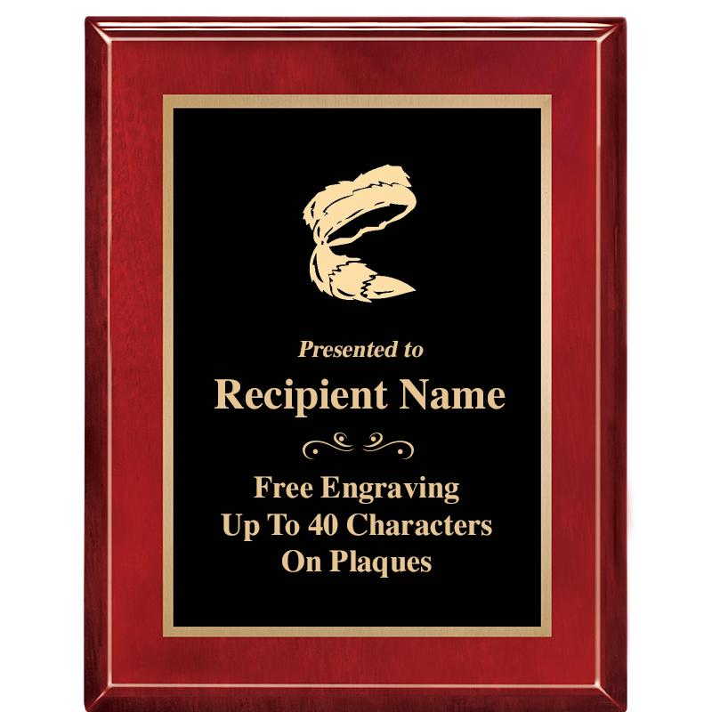 7 X 9 GLOSSED ROSEWOOD PLAQUE