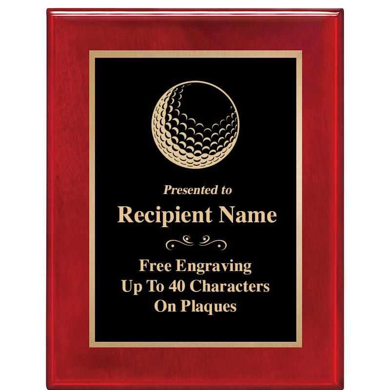 7 X 9 GLOSSED ROSEWOOD PLAQUE
