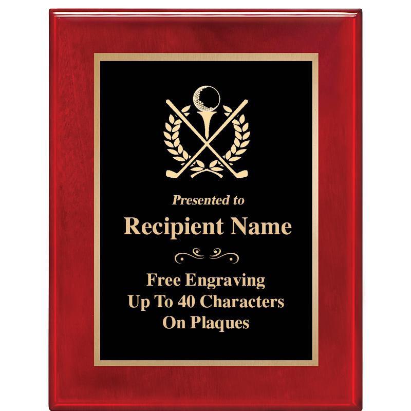 7 X 9 GLOSSED ROSEWOOD PLAQUE