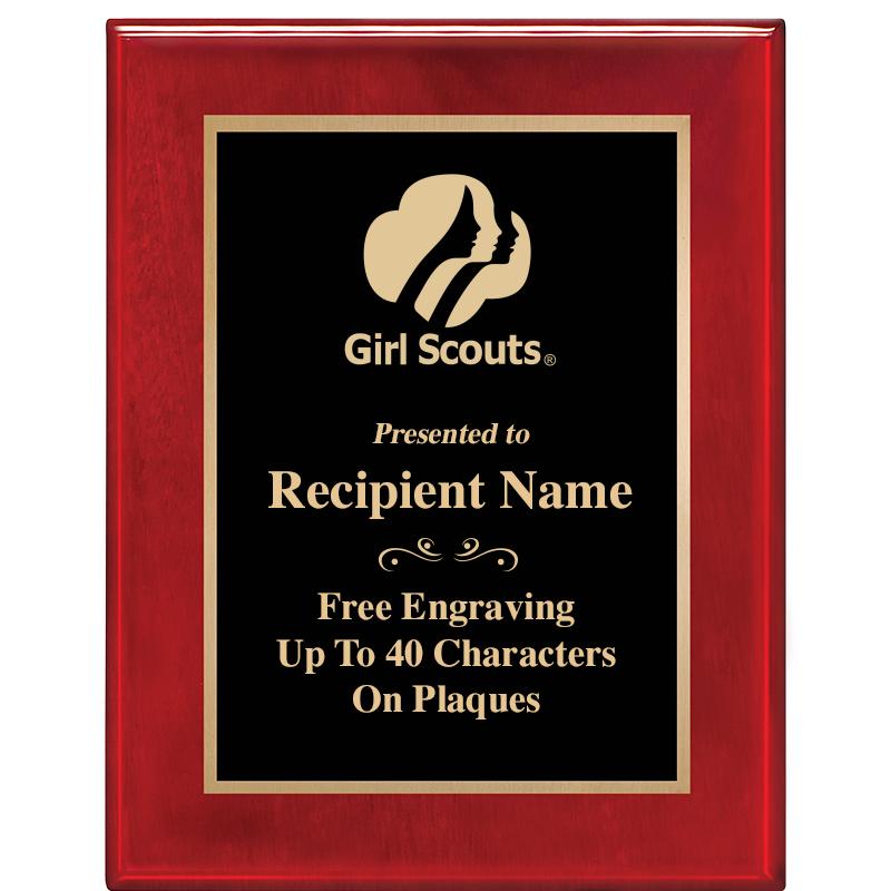 7 X 9 GLOSSED ROSEWOOD PLAQUE