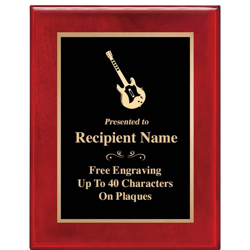 7 X 9 GLOSSED ROSEWOOD PLAQUE