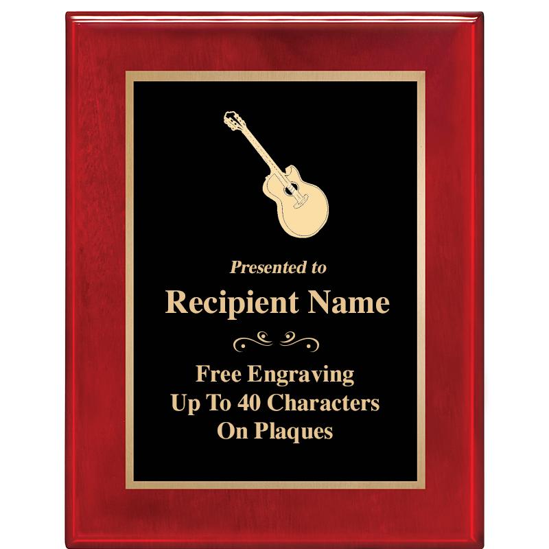 7 X 9 GLOSSED ROSEWOOD PLAQUE