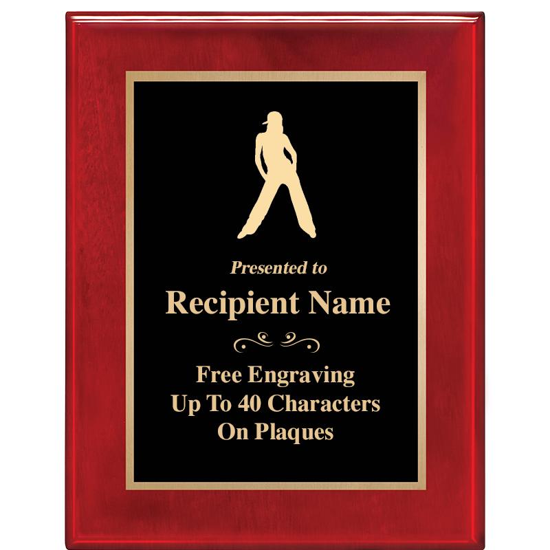 7 X 9 GLOSSED ROSEWOOD PLAQUE