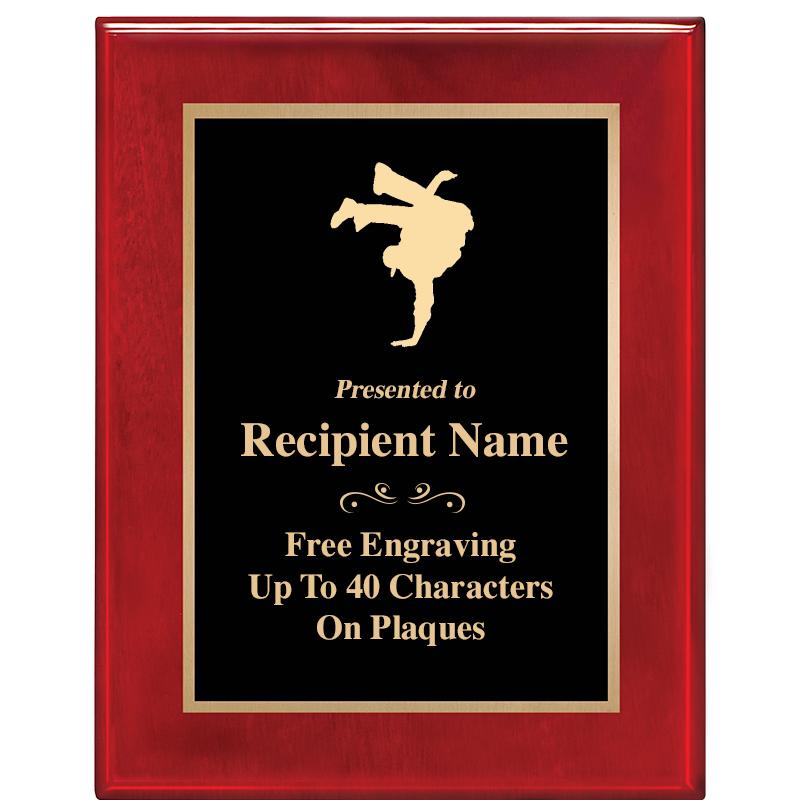 7 X 9 GLOSSED ROSEWOOD PLAQUE
