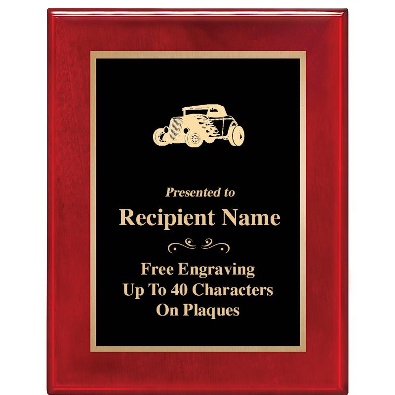 7 X 9 GLOSSED ROSEWOOD PLAQUE