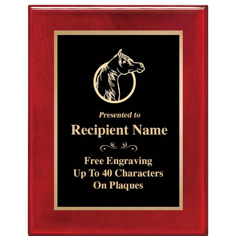 7 X 9 GLOSSED ROSEWOOD PLAQUE