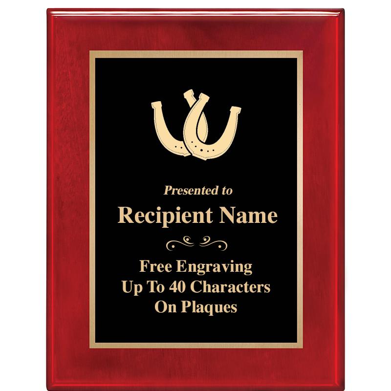 7 X 9 GLOSSED ROSEWOOD PLAQUE