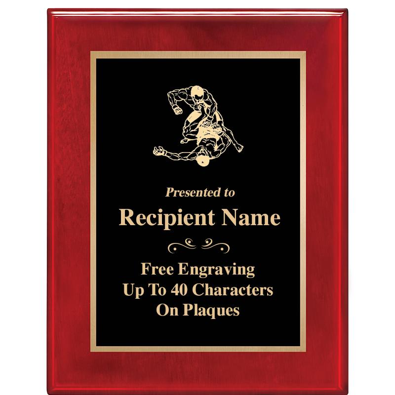 7 X 9 GLOSSED ROSEWOOD PLAQUE