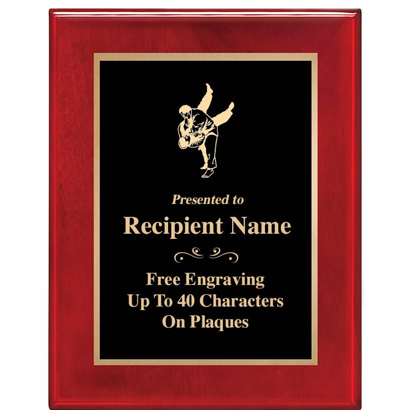 7 X 9 GLOSSED ROSEWOOD PLAQUE