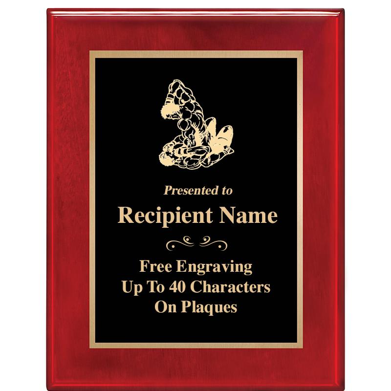 7 X 9 GLOSSED ROSEWOOD PLAQUE