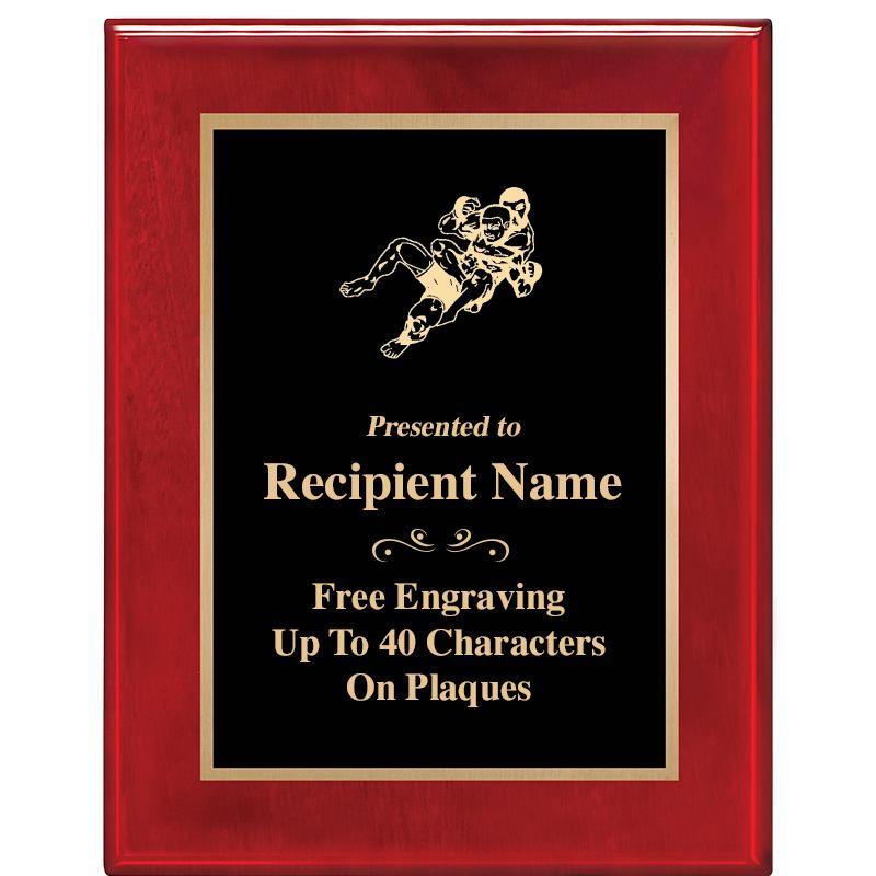 7 X 9 GLOSSED ROSEWOOD PLAQUE
