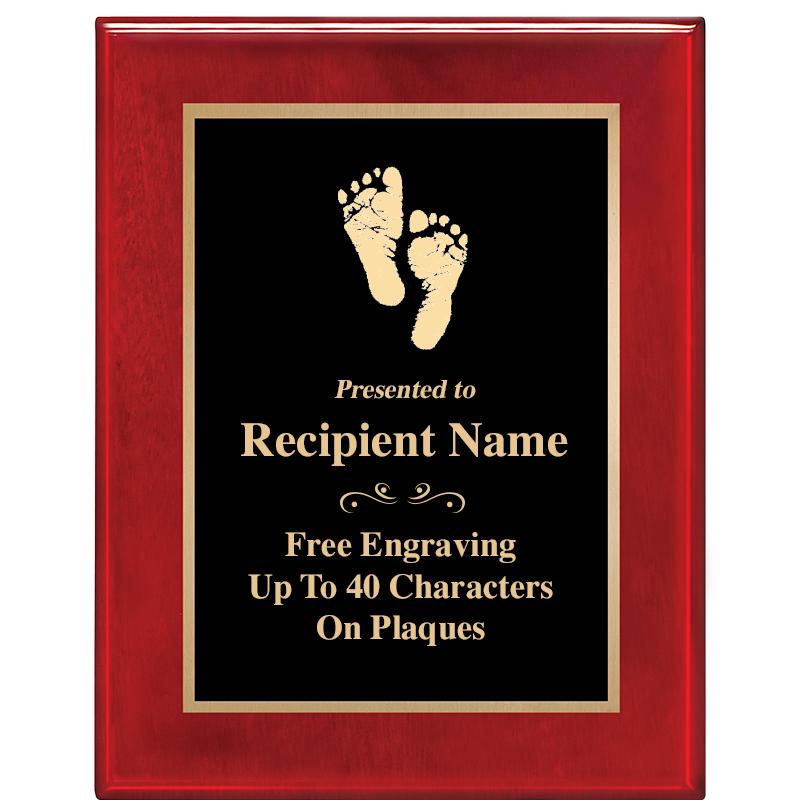 7 X 9 GLOSSED ROSEWOOD PLAQUE