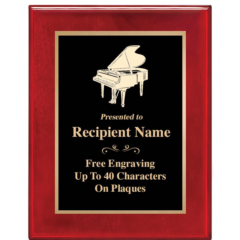 7 X 9 GLOSSED ROSEWOOD PLAQUE