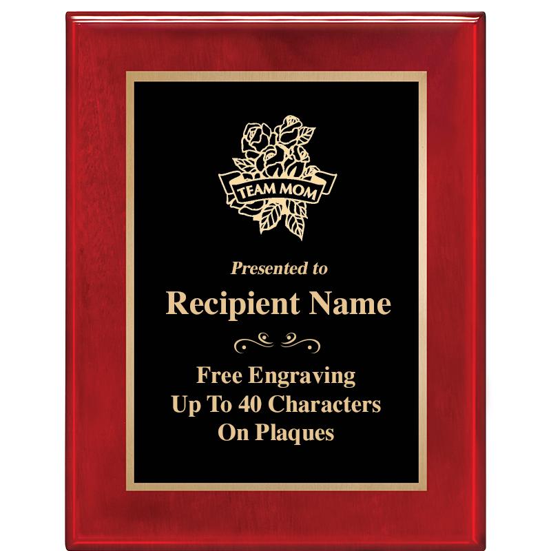 7 X 9 GLOSSED ROSEWOOD PLAQUE