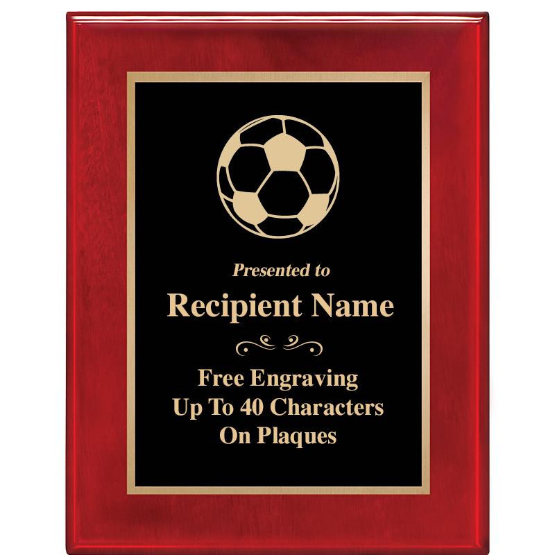 7 X 9 GLOSSED ROSEWOOD PLAQUE