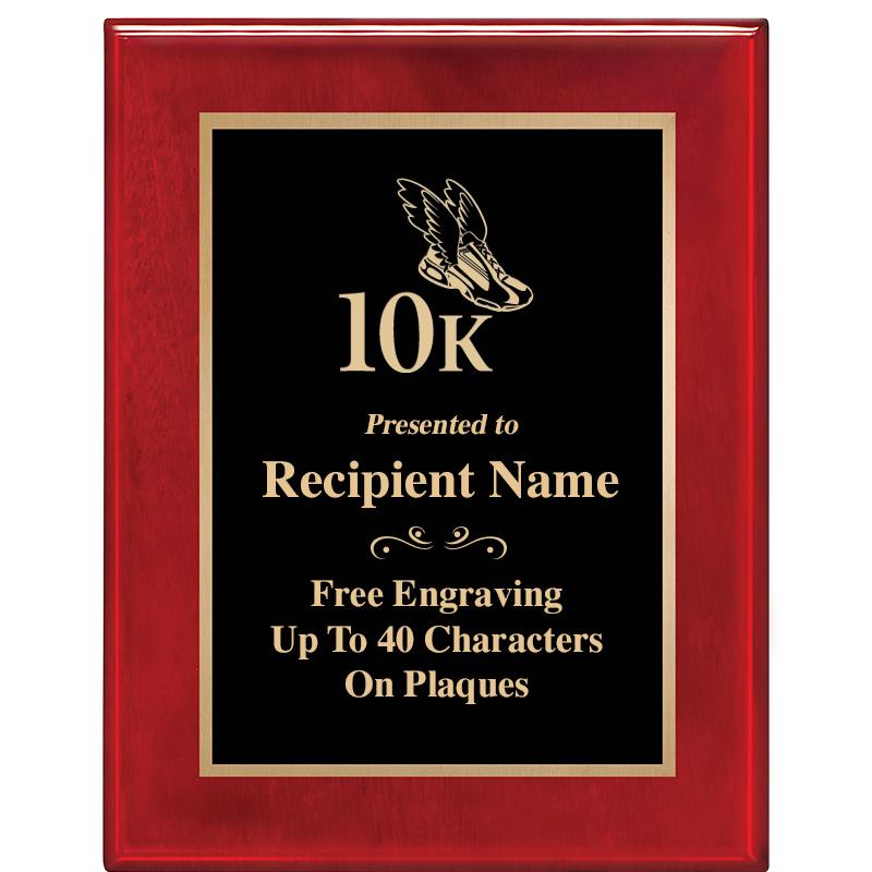 7 X 9 GLOSSED ROSEWOOD PLAQUE