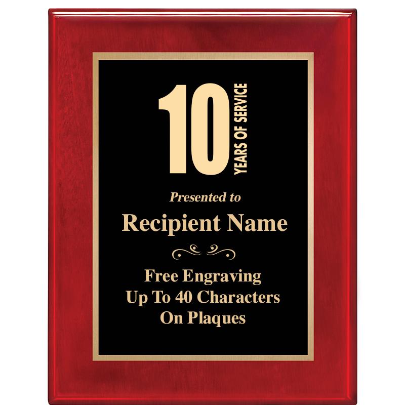 7 X 9 GLOSSED ROSEWOOD PLAQUE