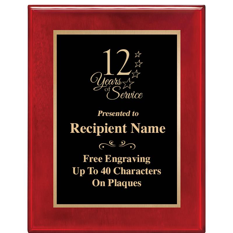 7 X 9 GLOSSED ROSEWOOD PLAQUE