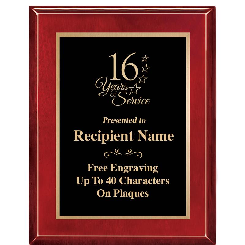 7 X 9 GLOSSED ROSEWOOD PLAQUE