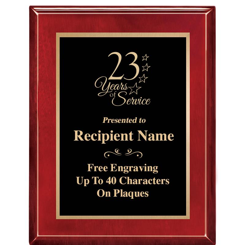 7 X 9 GLOSSED ROSEWOOD PLAQUE