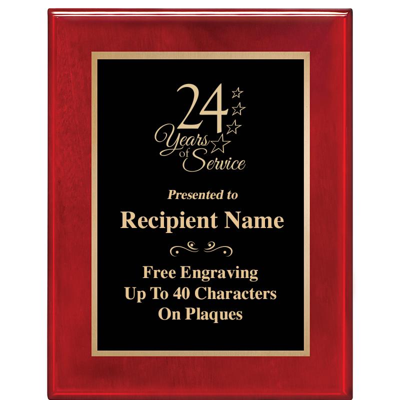 7 X 9 GLOSSED ROSEWOOD PLAQUE