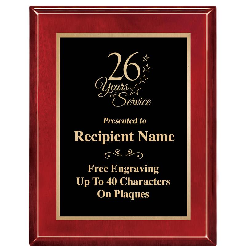 7 X 9 GLOSSED ROSEWOOD PLAQUE