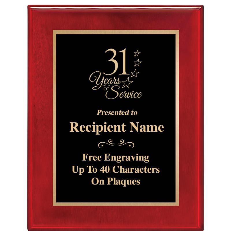 7 X 9 GLOSSED ROSEWOOD PLAQUE