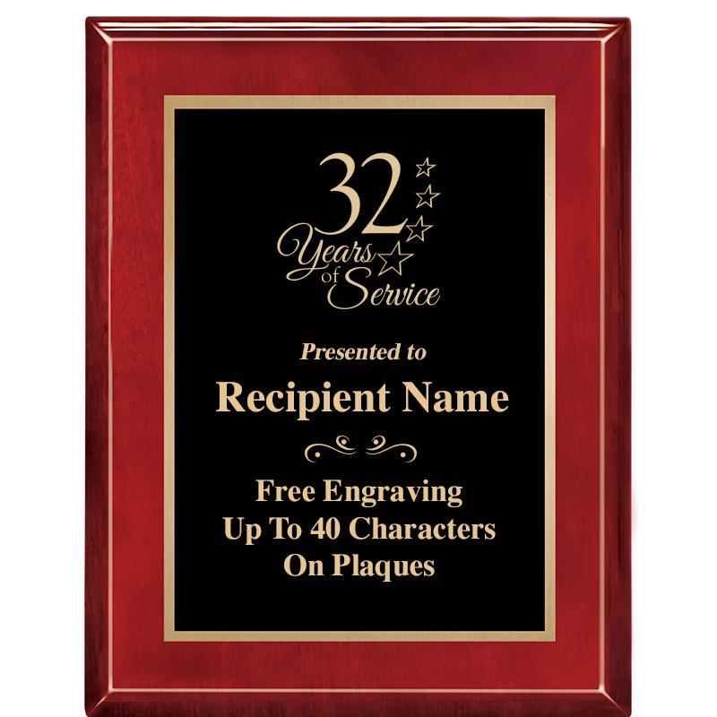 7 X 9 GLOSSED ROSEWOOD PLAQUE
