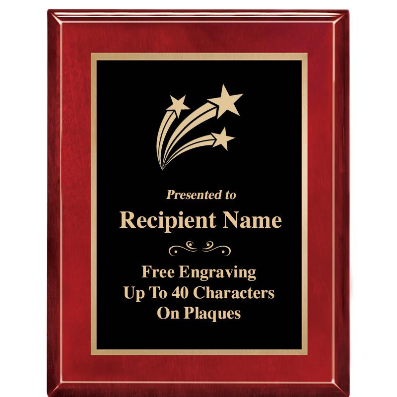 7 X 9 GLOSSED ROSEWOOD PLAQUE