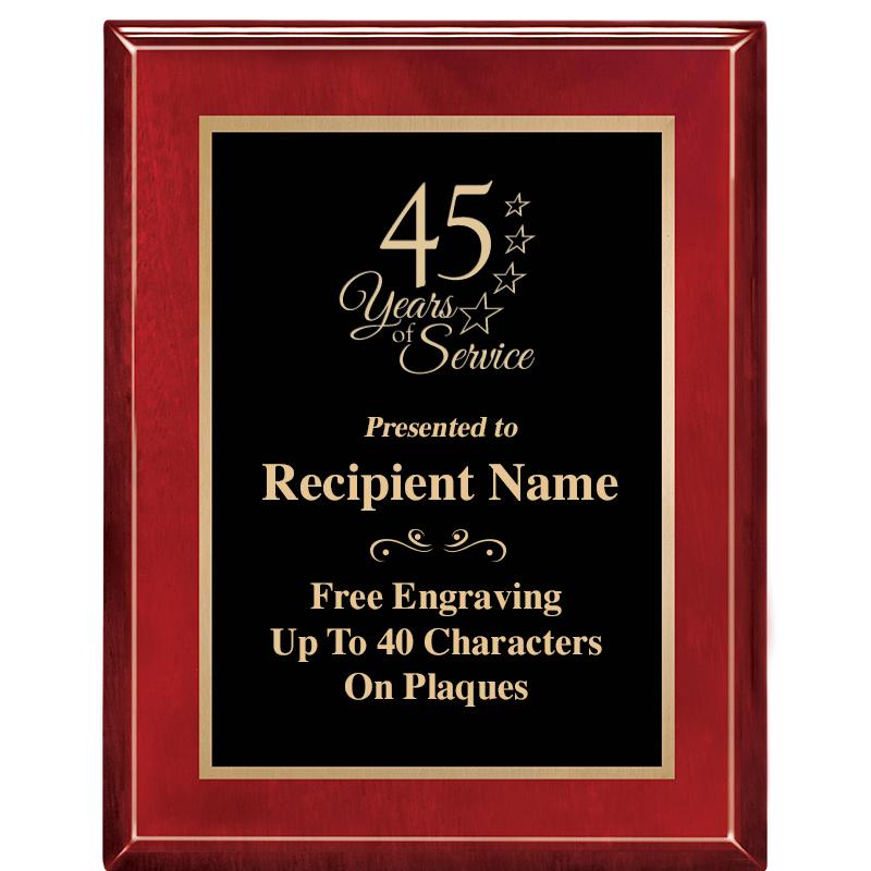 7 X 9 GLOSSED ROSEWOOD PLAQUE