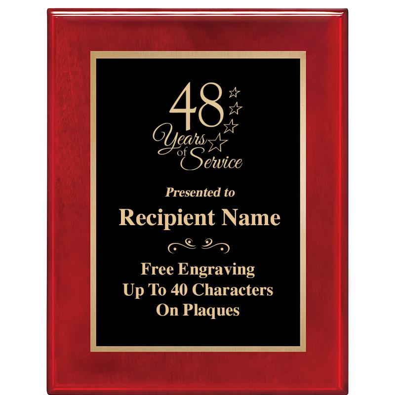7 X 9 GLOSSED ROSEWOOD PLAQUE