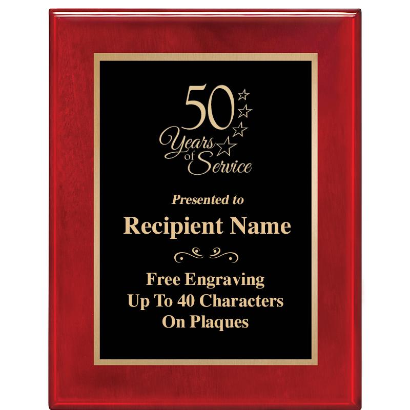 7 X 9 GLOSSED ROSEWOOD PLAQUE
