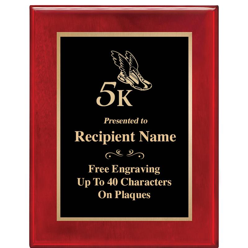 7 X 9 GLOSSED ROSEWOOD PLAQUE