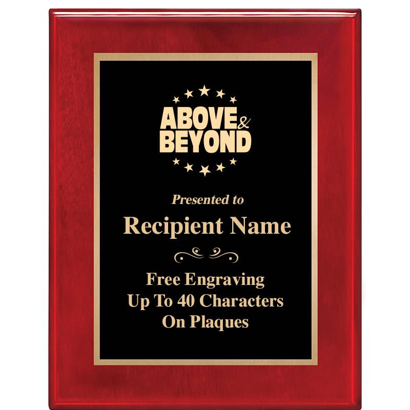 7 X 9 GLOSSED ROSEWOOD PLAQUE