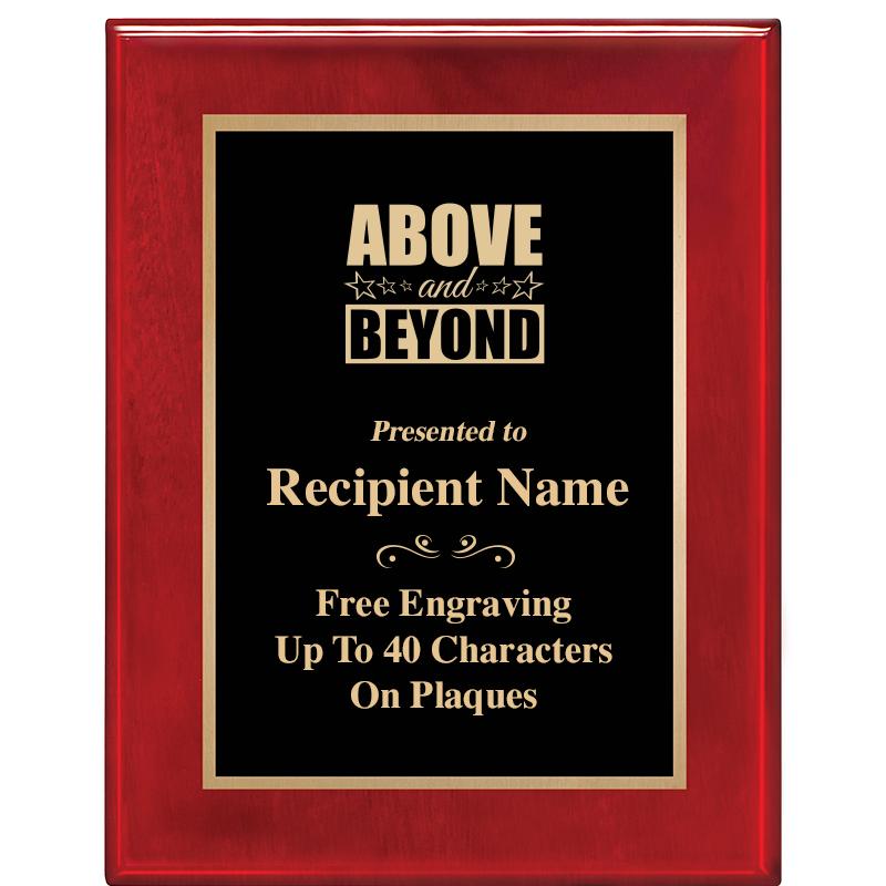 7 X 9 GLOSSED ROSEWOOD PLAQUE