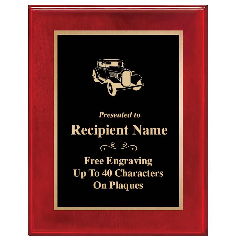 7 X 9 GLOSSED ROSEWOOD PLAQUE