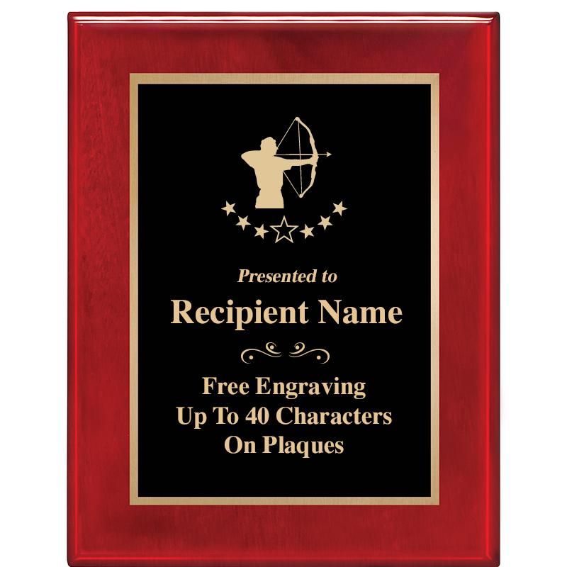 7 X 9 GLOSSED ROSEWOOD PLAQUE