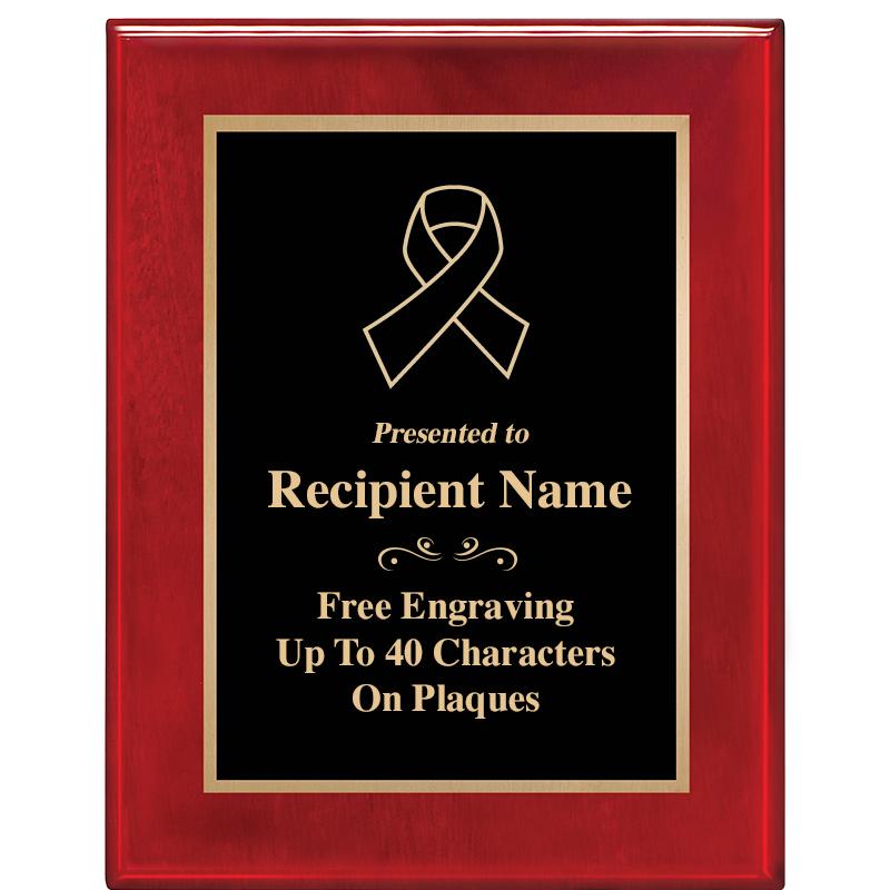 7 X 9 GLOSSED ROSEWOOD PLAQUE