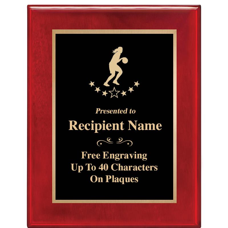 7 X 9 GLOSSED ROSEWOOD PLAQUE