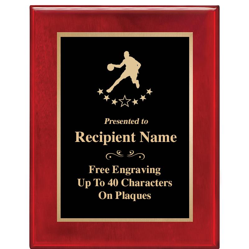 7 X 9 GLOSSED ROSEWOOD PLAQUE