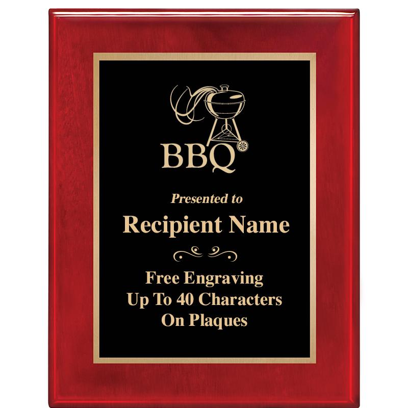 7 X 9 GLOSSED ROSEWOOD PLAQUE