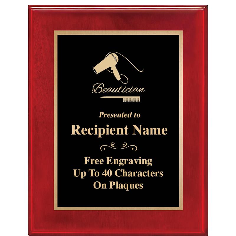 7 X 9 GLOSSED ROSEWOOD PLAQUE
