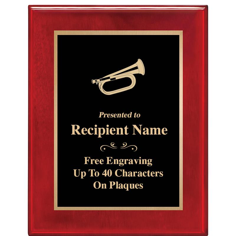 7 X 9 GLOSSED ROSEWOOD PLAQUE