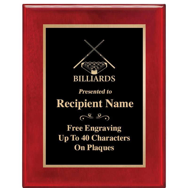 7 X 9 GLOSSED ROSEWOOD PLAQUE
