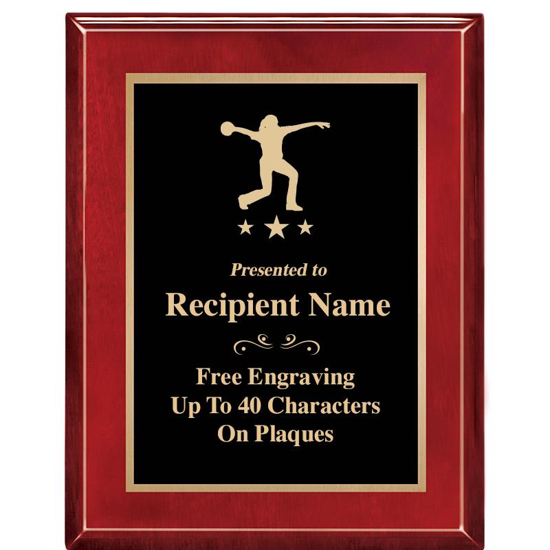 7 X 9 GLOSSED ROSEWOOD PLAQUE