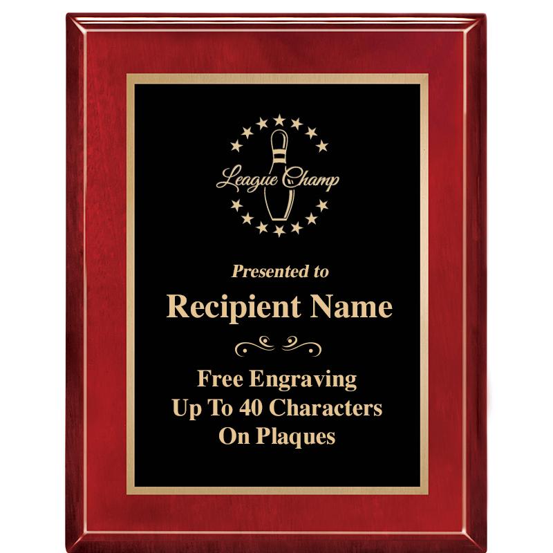 7 X 9 GLOSSED ROSEWOOD PLAQUE