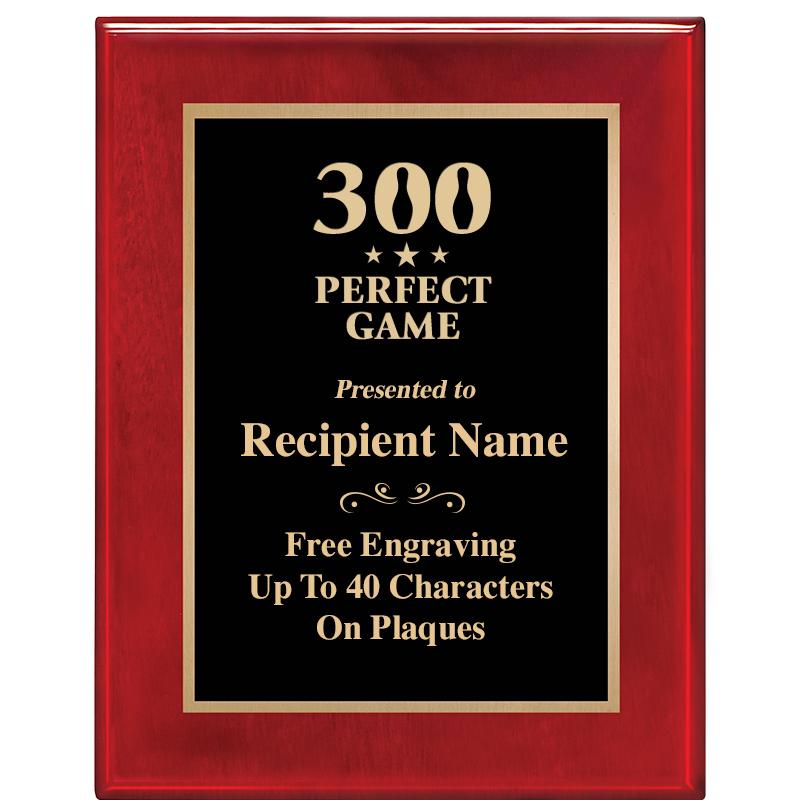 7 X 9 GLOSSED ROSEWOOD PLAQUE