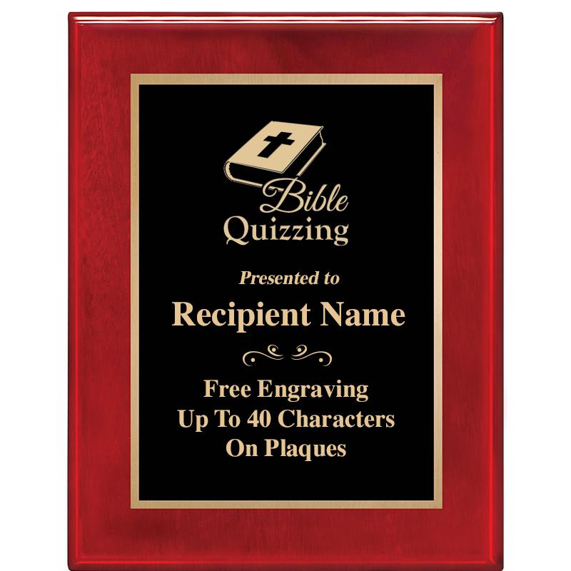 7 X 9 GLOSSED ROSEWOOD PLAQUE